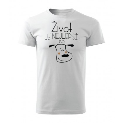 Život je nejlepší se psem - pánské tričko